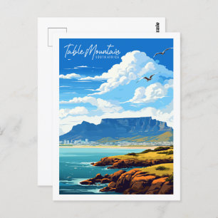 Tafelberg Südafrika Jahrgangsort Postkarte