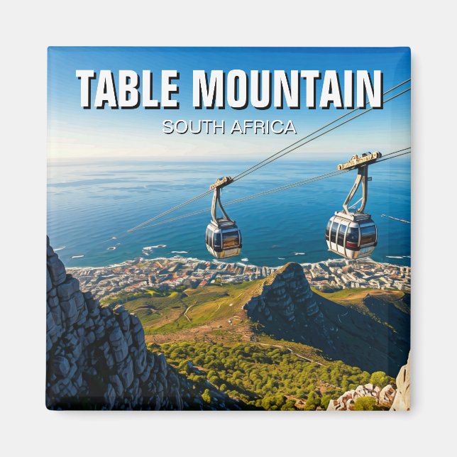 Tafelberge Ariel Cableway Südafrika Magnet (Vorne)
