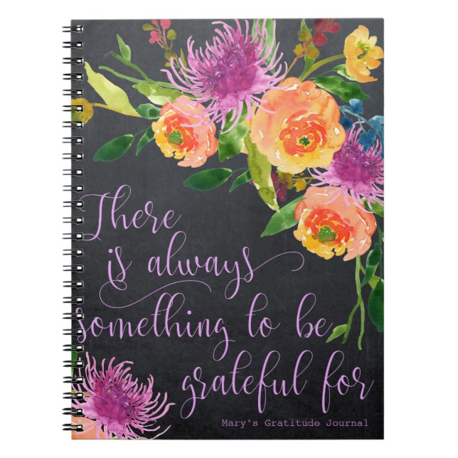 Tafelblumendankbarkeitszeitschrift Notizblock (Vorderseite)