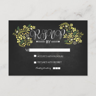 Tafelblumenhochzeit UAWG-Karten RSVP Karte