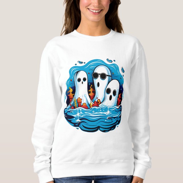 Tafelgeister zu Halloween Sweatshirt (Vorderseite)