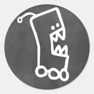 Tafelgekritzelaufkleber Runder Aufkleber