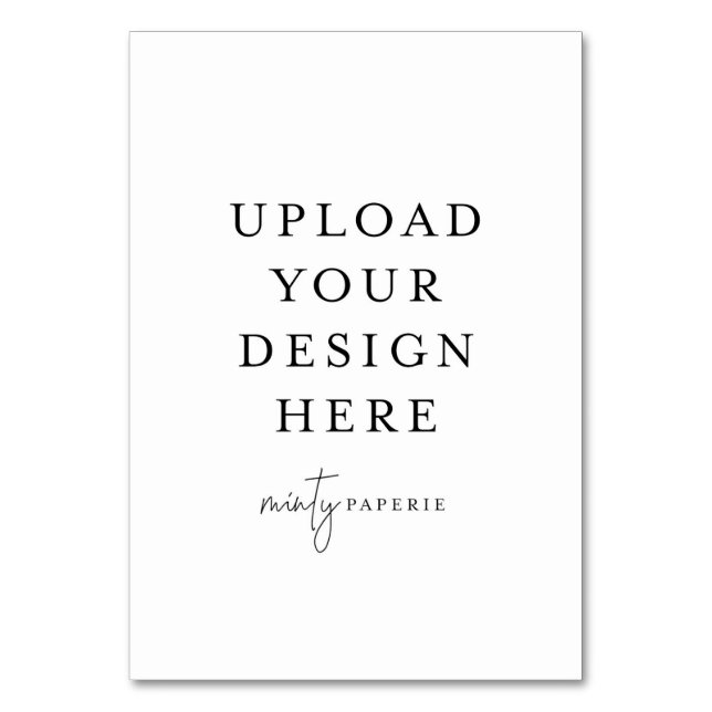 Tafelkarte - 3,5" x 5"-Portrait Tischnummer (Vorderseite)