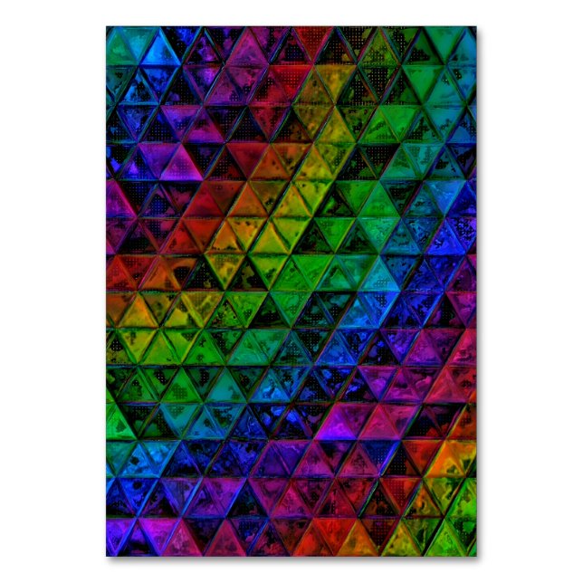 Tafelkarte aus Glas Tischnummer (Vorderseite)