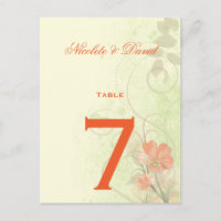 Tafelkarten mit Limonen Blume der abstrakten Koral