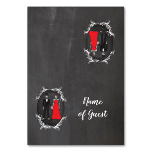 Tafelkarten Name des Gästebuchskeletts Tischnummer