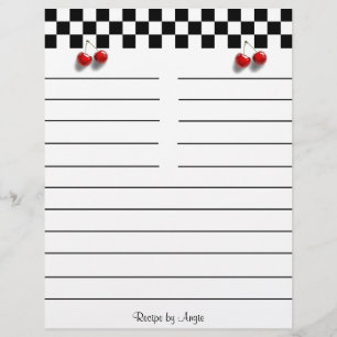 Tafelkernen Rezept Papier 8.5 x 11