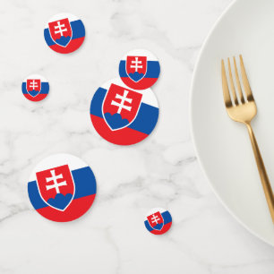 Tafelkonfetti mit der Flagge der Slowakei Konfetti