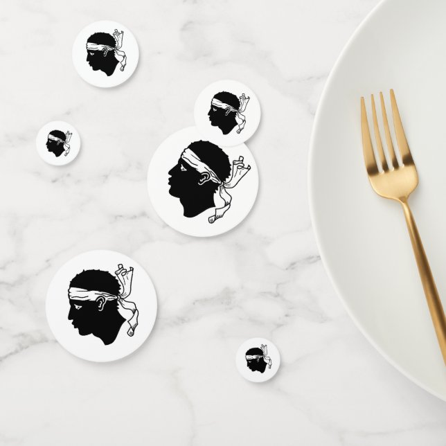 Tafelkonfetti mit der Flagge Korsikas Konfetti (Gruppe)