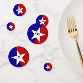 Tafelkonfetti mit der Flagge von San Antonio, Texa Konfetti