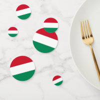 Tafelkonfetti mit ungarischer Flagge