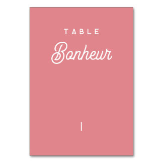 Tafelname Colorus - Rose Tischnummer
