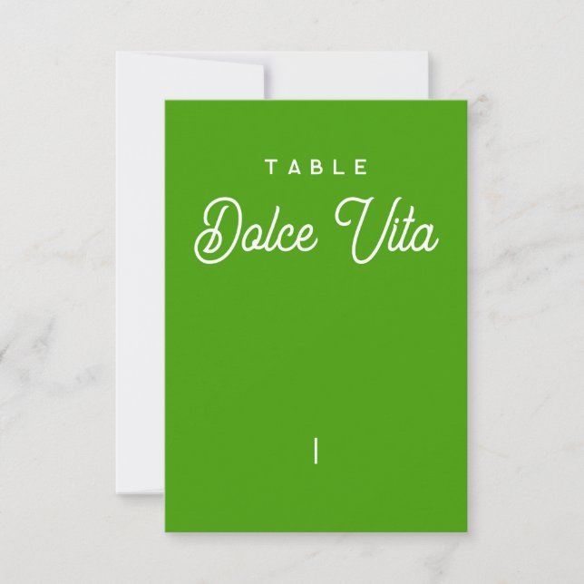 Tafelname - Colorus - Vert Citron Dankeskarte (Vorderseite)