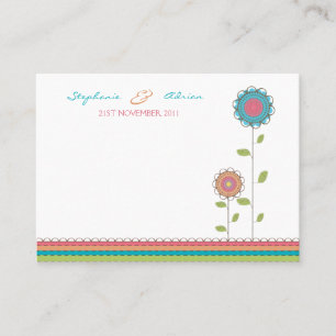 TafelPlatzkarten Große Rainbow-Blume Hochzeit Platzkarte
