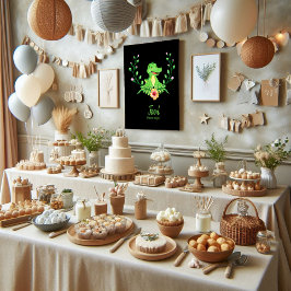 Tafelschild Alligator Babydusche Poster