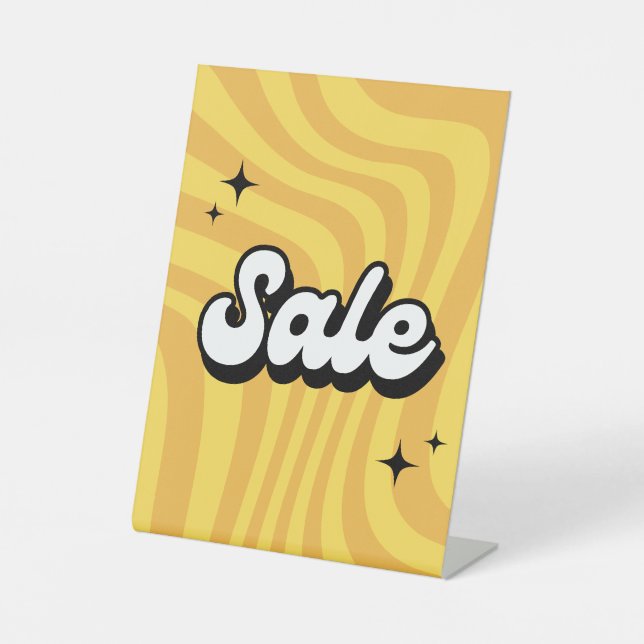 Tafelschild, Boutique Verkaufsschild, Retro Sockelschild (Vorderseite)