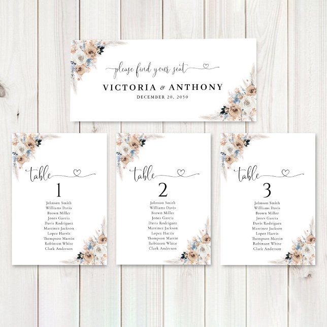 Tafelschild für Elfenbein und Blauboho (Von Creator hochgeladen)