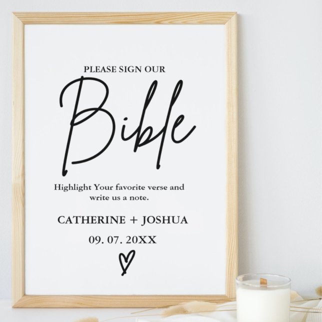 Tafelschild für Hochzeiten, Bibelguestbook Poster (Von Creator hochgeladen)