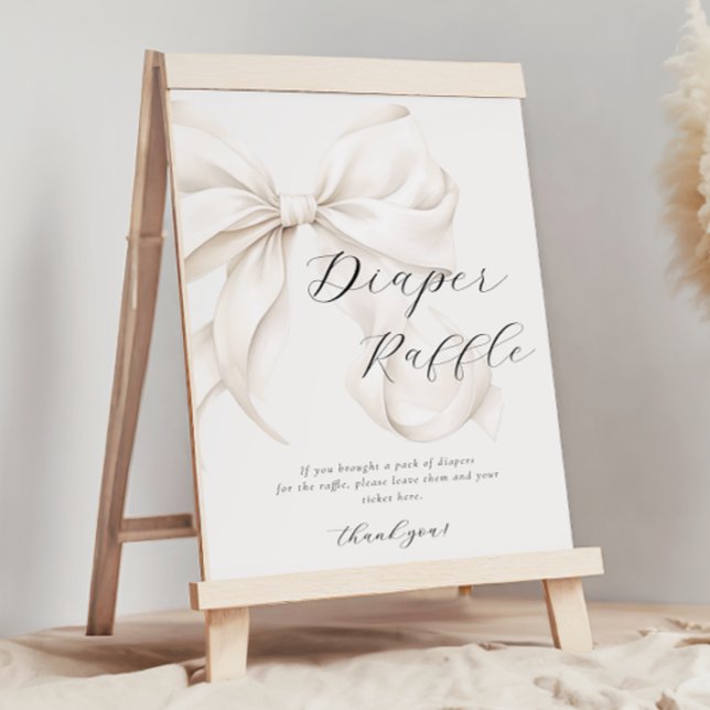 Tafelschild mit dem White Bow Diaper Poster (Von Creator hochgeladen)