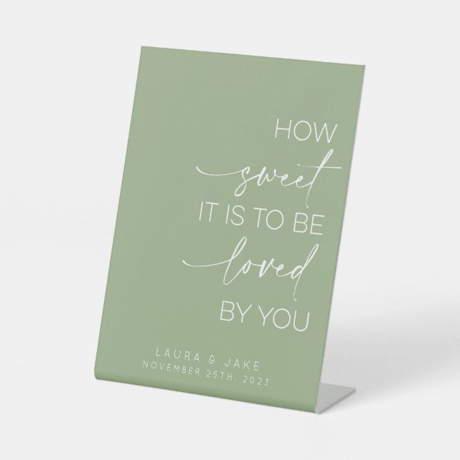 Tafelschild - wie süß es zu lieben ist sockelschild (Vorderseite)