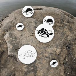 Tafelschildkröten aus Schwarz und Weiß Konfetti