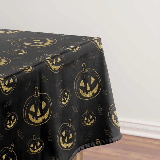 Tafeltuch aus Black & Gold Pumpkin Tischdecke (Beispiel)
