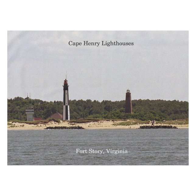 Tafeltuch von Cape Henry Lighthouses Tischdecke (Vorderseite (Horizontal))
