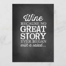 Tafelweine mit Tafeln aus Chalkboard-12x18 Einladung