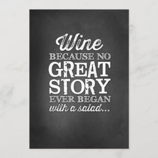 Tafelweine mit Tafeln aus Chalkboard-12x18 Einladung