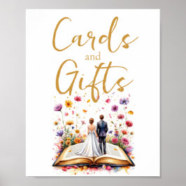 Tafelzeichen für Wildblumen Poster