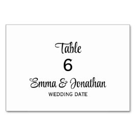 Tafelzeitskarten für Hochzeitspartys - Zelt-Zeiche Tischnummer