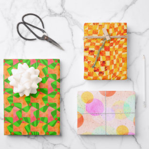 Taffi Op Art Gear Sampler Geschenkpapier Set