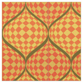 Taffi Op Art Orange Green und Yellow Stoff