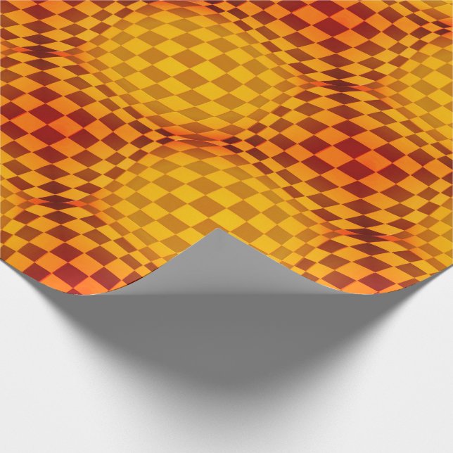 Taffi Tuck Op Art Butterscotch Geschenkpapier (Ecke)