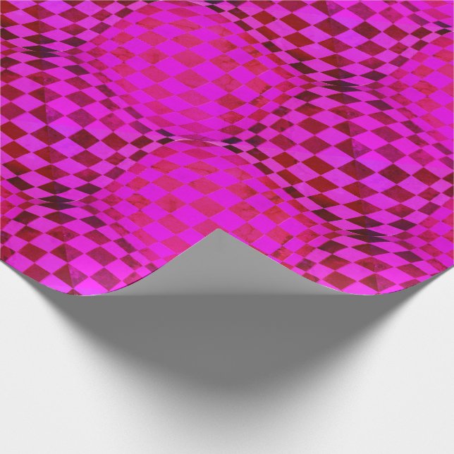 Taffi Tuck Op Art Fuschia Geschenkpapier (Ecke)