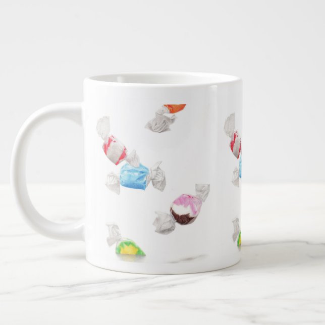 TAFFY RAIN Big White Tasse (Links)