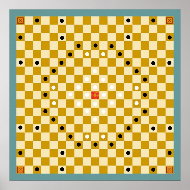 Tafl / Alea Evangelii (19x19) Game Board (Vers 3) Poster (Vorne)