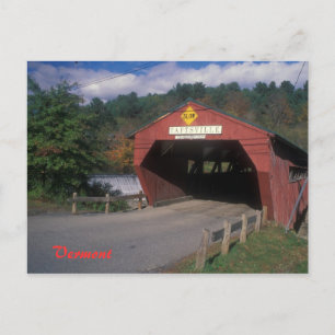 Taftsville Bridge Vermont Postkarte