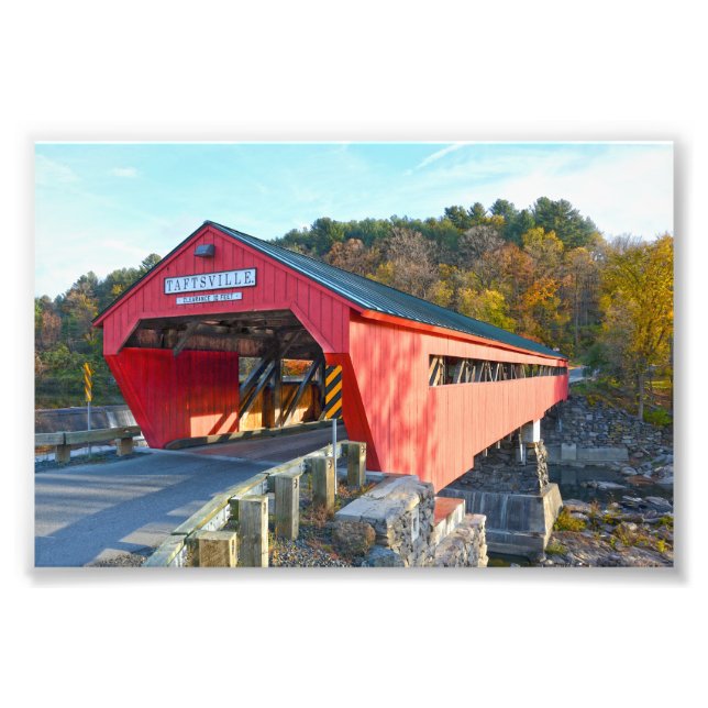Taftsville Covered Bridge, Vermont Fotodruck (Vorne)
