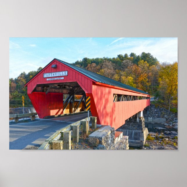 Taftsville Covered Bridge, Vermont Poster (Vorne)