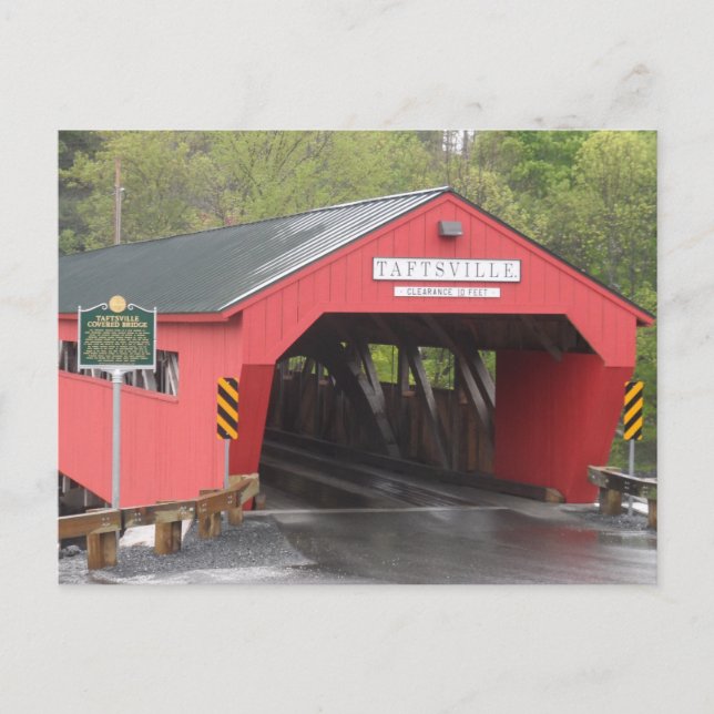 Taftsville Covered Bridge, Vermont Postkarte (Vorderseite)