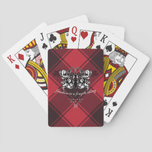 Tag: 11 - "Freedom" Playing Cards Rot Kariert Spielkarten