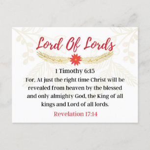 Tag 11. Namen Jesu Lord of Lords Advent Postkarte