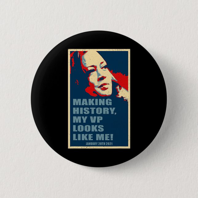 Tag 2021 Kamala Harris Button (Vorderseite)