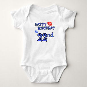 Tag 22 Geburtstag Bodysuit Baby Strampler