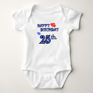 Tag 25 Geburtstag Bodysuit Baby Strampler