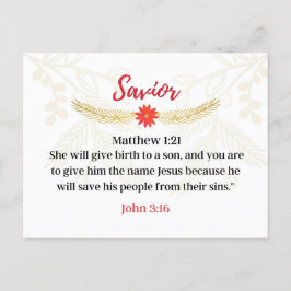 Tag 2. Namen Jesu | Erretter | Adventskalender Postkarte