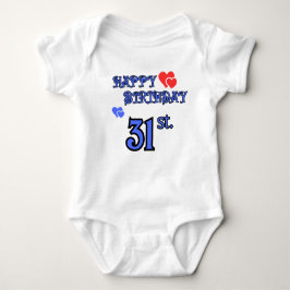 Tag 31 Geburtstag Bodysuit Baby Strampler