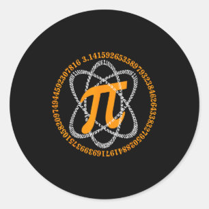 Tag 3,14 Zahlen Symbol Mathe Wissenschaft Geschenk Runder Aufkleber