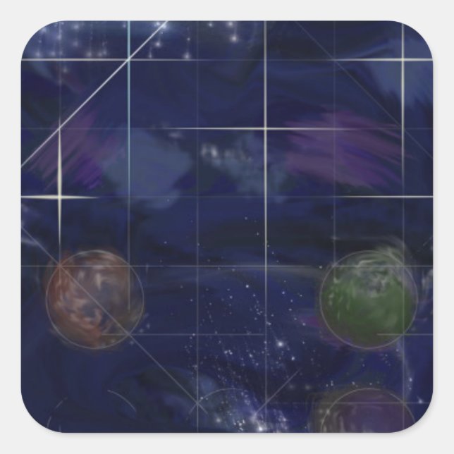 Tag 4 der Genesis: Sterne 2014 Quadratischer Aufkleber (Vorderseite)